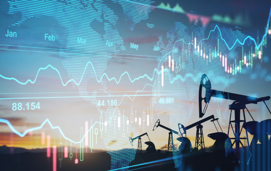 Oil Pumps with Stock Data Overlay